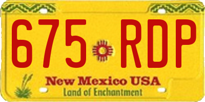 NM license plate 675RDP