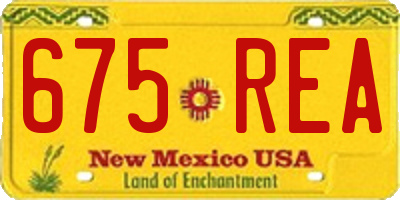 NM license plate 675REA