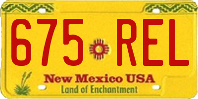 NM license plate 675REL