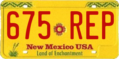 NM license plate 675REP