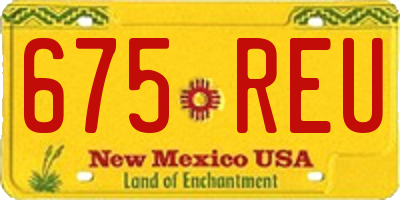 NM license plate 675REU