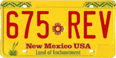 NM license plate 675REV