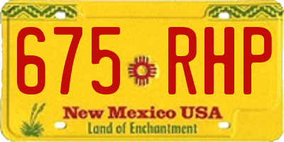 NM license plate 675RHP