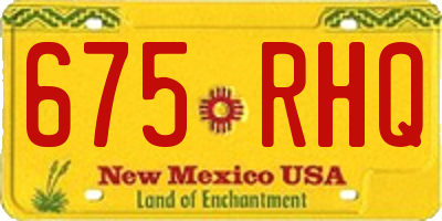 NM license plate 675RHQ