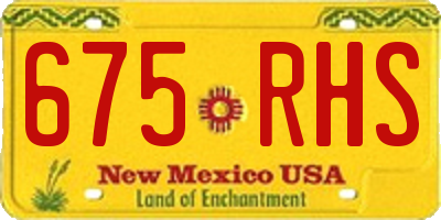 NM license plate 675RHS