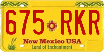 NM license plate 675RKR