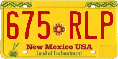 NM license plate 675RLP