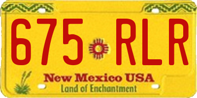 NM license plate 675RLR