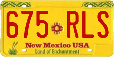 NM license plate 675RLS
