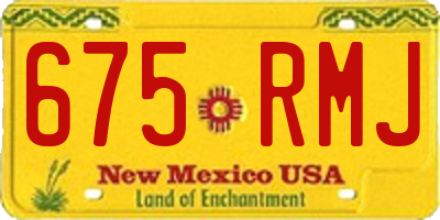 NM license plate 675RMJ
