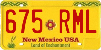 NM license plate 675RML