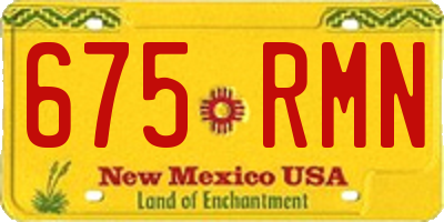 NM license plate 675RMN