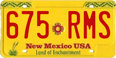 NM license plate 675RMS