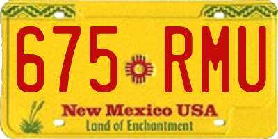 NM license plate 675RMU