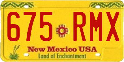 NM license plate 675RMX