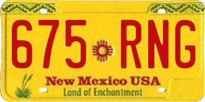 NM license plate 675RNG