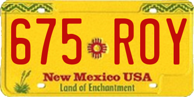 NM license plate 675ROY