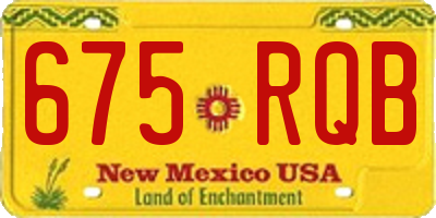 NM license plate 675RQB