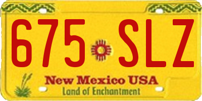 NM license plate 675SLZ
