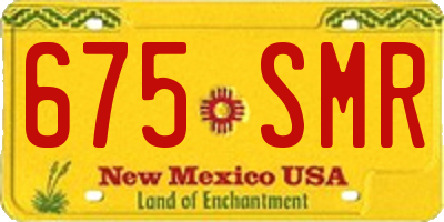 NM license plate 675SMR