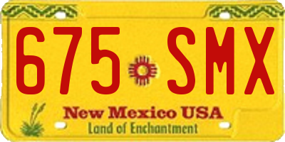 NM license plate 675SMX