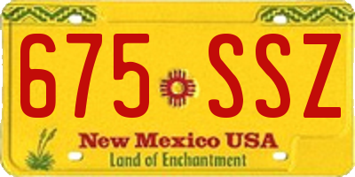 NM license plate 675SSZ
