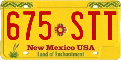 NM license plate 675STT