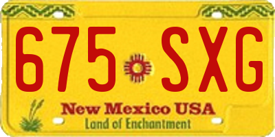 NM license plate 675SXG