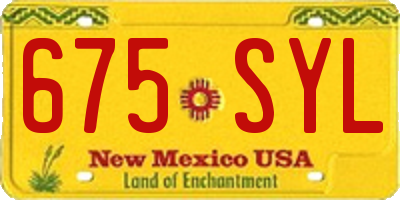 NM license plate 675SYL