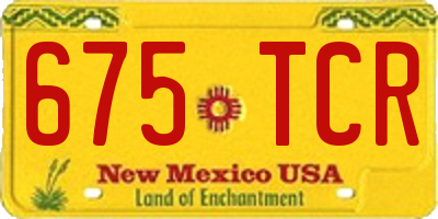 NM license plate 675TCR