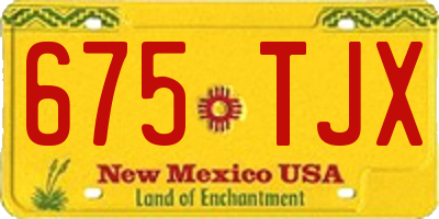 NM license plate 675TJX