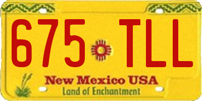 NM license plate 675TLL