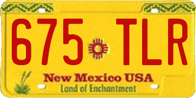 NM license plate 675TLR