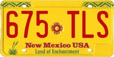 NM license plate 675TLS
