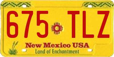 NM license plate 675TLZ