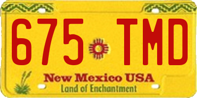 NM license plate 675TMD
