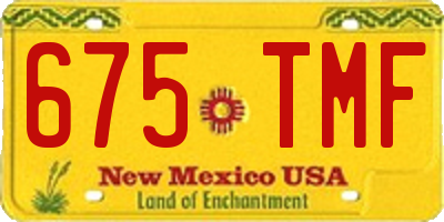 NM license plate 675TMF
