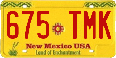 NM license plate 675TMK