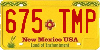 NM license plate 675TMP
