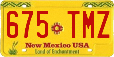 NM license plate 675TMZ