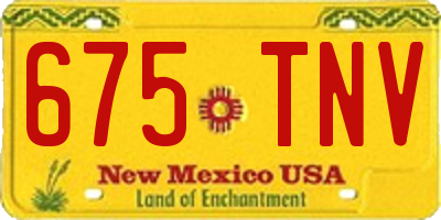 NM license plate 675TNV