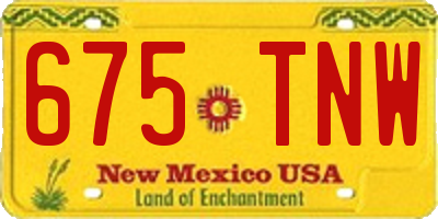NM license plate 675TNW