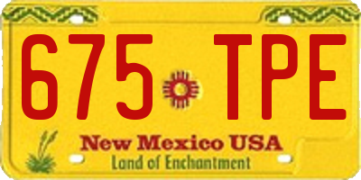 NM license plate 675TPE