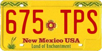 NM license plate 675TPS