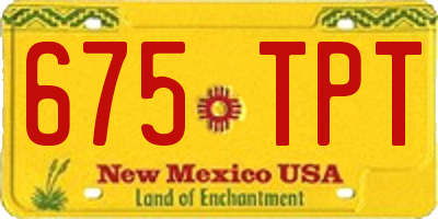 NM license plate 675TPT