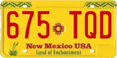 NM license plate 675TQD