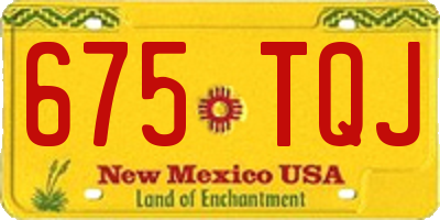 NM license plate 675TQJ