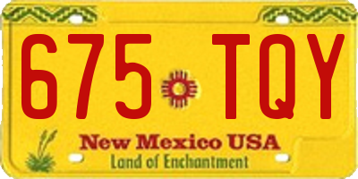 NM license plate 675TQY