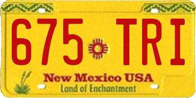 NM license plate 675TRI