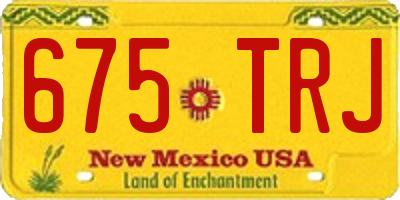 NM license plate 675TRJ
